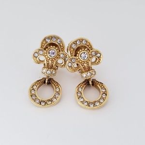 Christian Dior Vintage Drop Clip Earrings